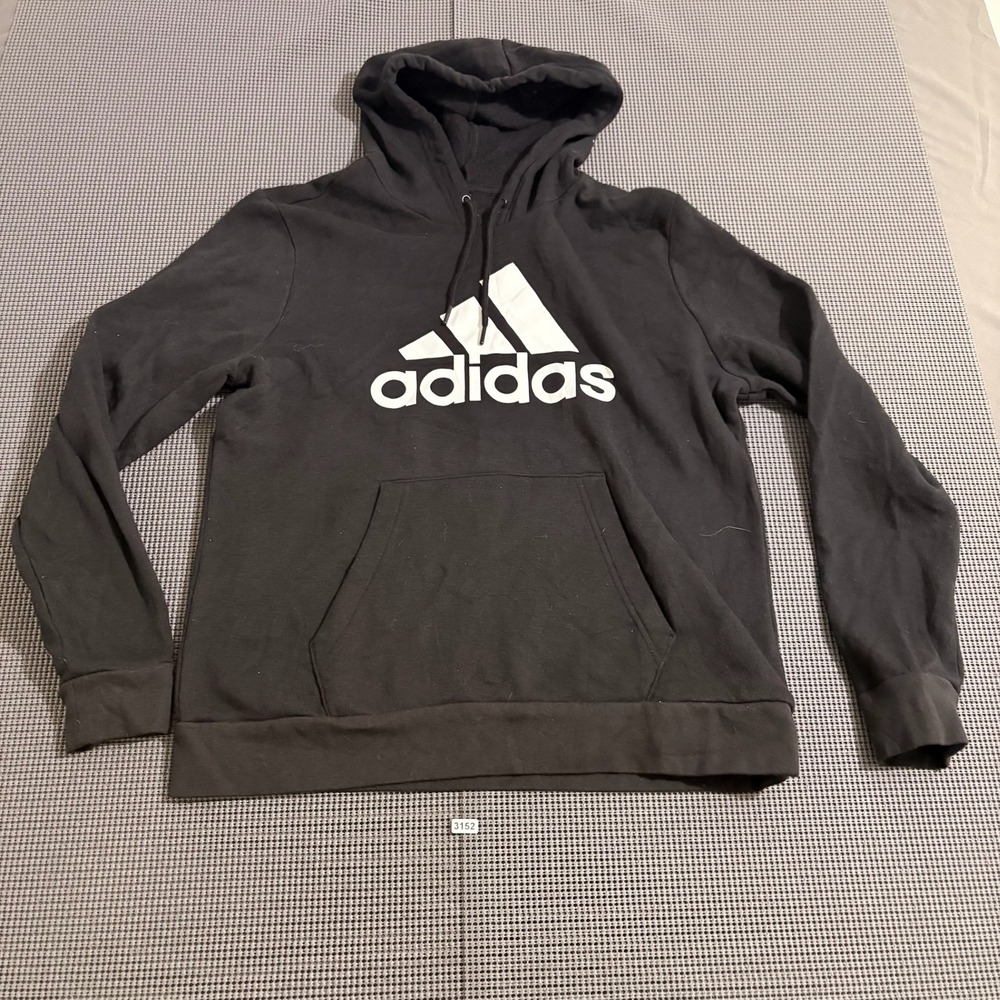 Adidas Golf Mens Black Logo Pullover Hoodie Sweatshirt Size Large
